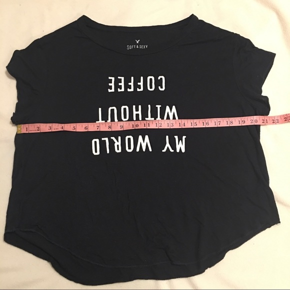 American Eagle Outfitters Black and White Graphic Tee - Picture 4 of 5